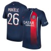 Original Fußballtrikot Paris Saint-Germain 2023-24 Mukiele 26 Heimtrikot Für Herren